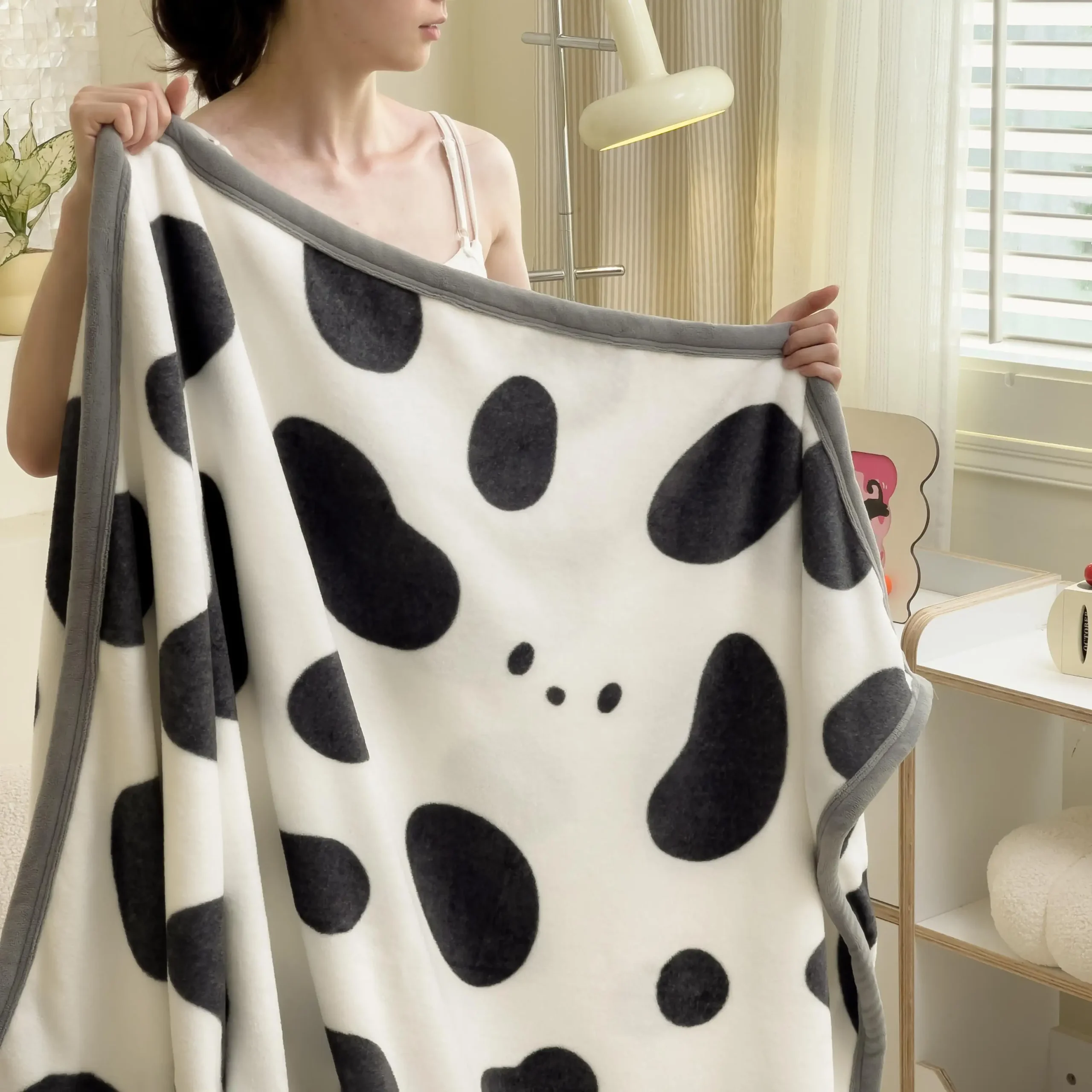 YanYangTian 2024 New Thin blanket sofa cover bedding Cute puppy print Autumn Winter warm comforter Home and decoration - Image 3