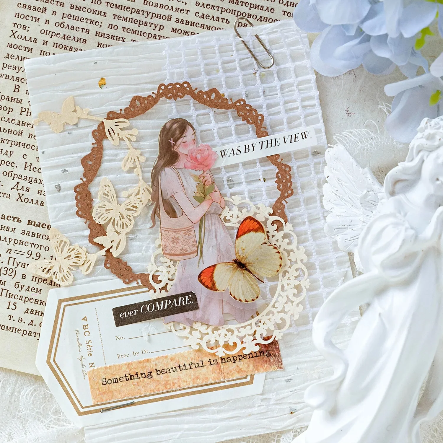 10pcs Hollow Frame Card Package for Vintage Handbook Decoration Collage Material Scrapbook Planner Journal Art Handmade Crafts - Image 4