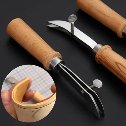 Adjustable Leather Edge Stitching Groover Craft Groove Gouge DIY Tool Crimper Slotting and Grooving